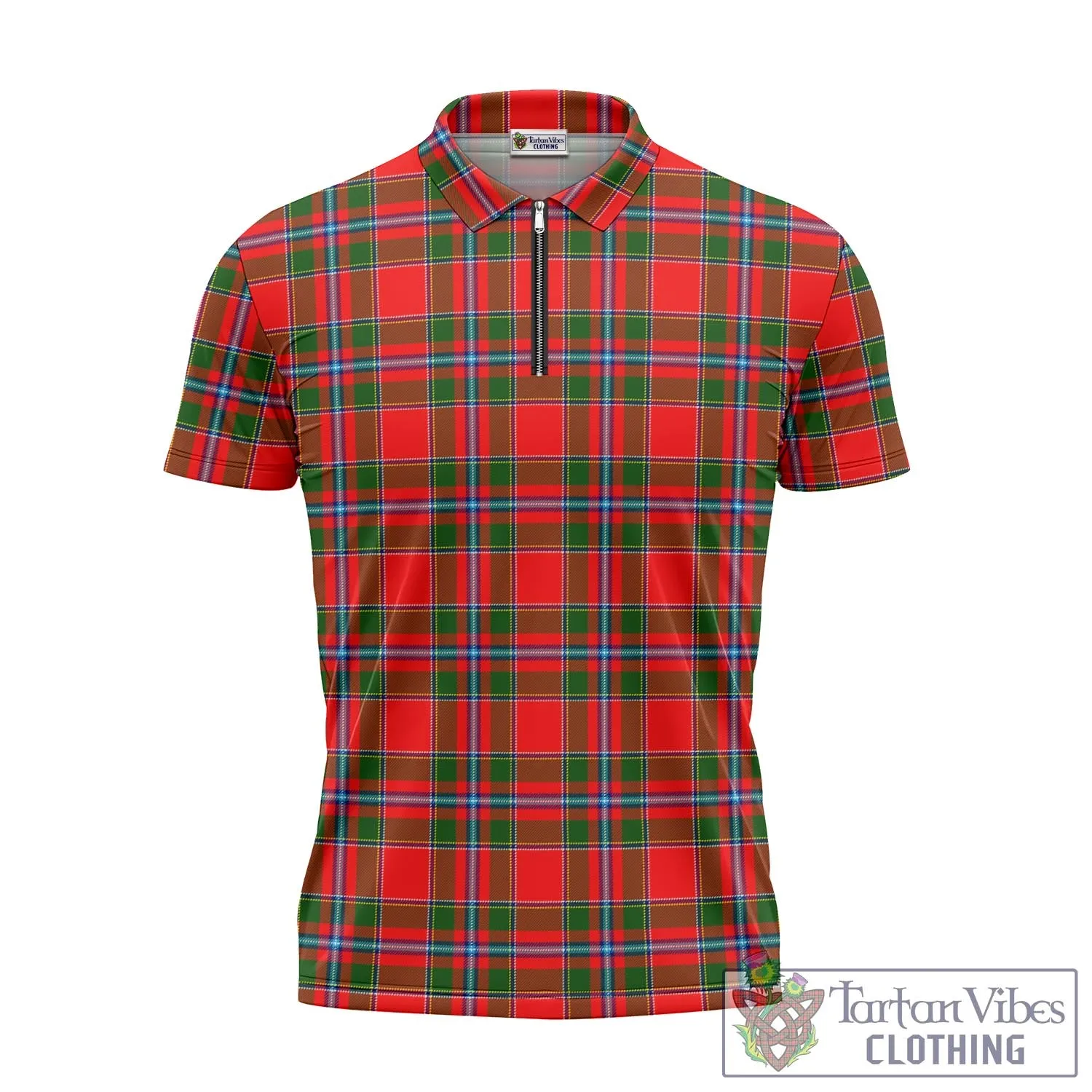 Butter Tartan Zipper Polo Shirt