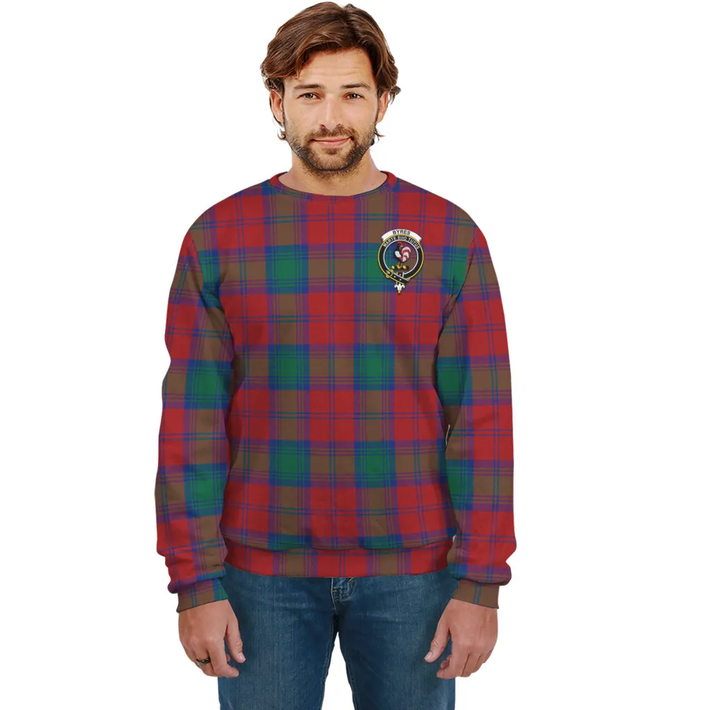 Byres (Byses) Tartan Sweatshirt with Family Crest