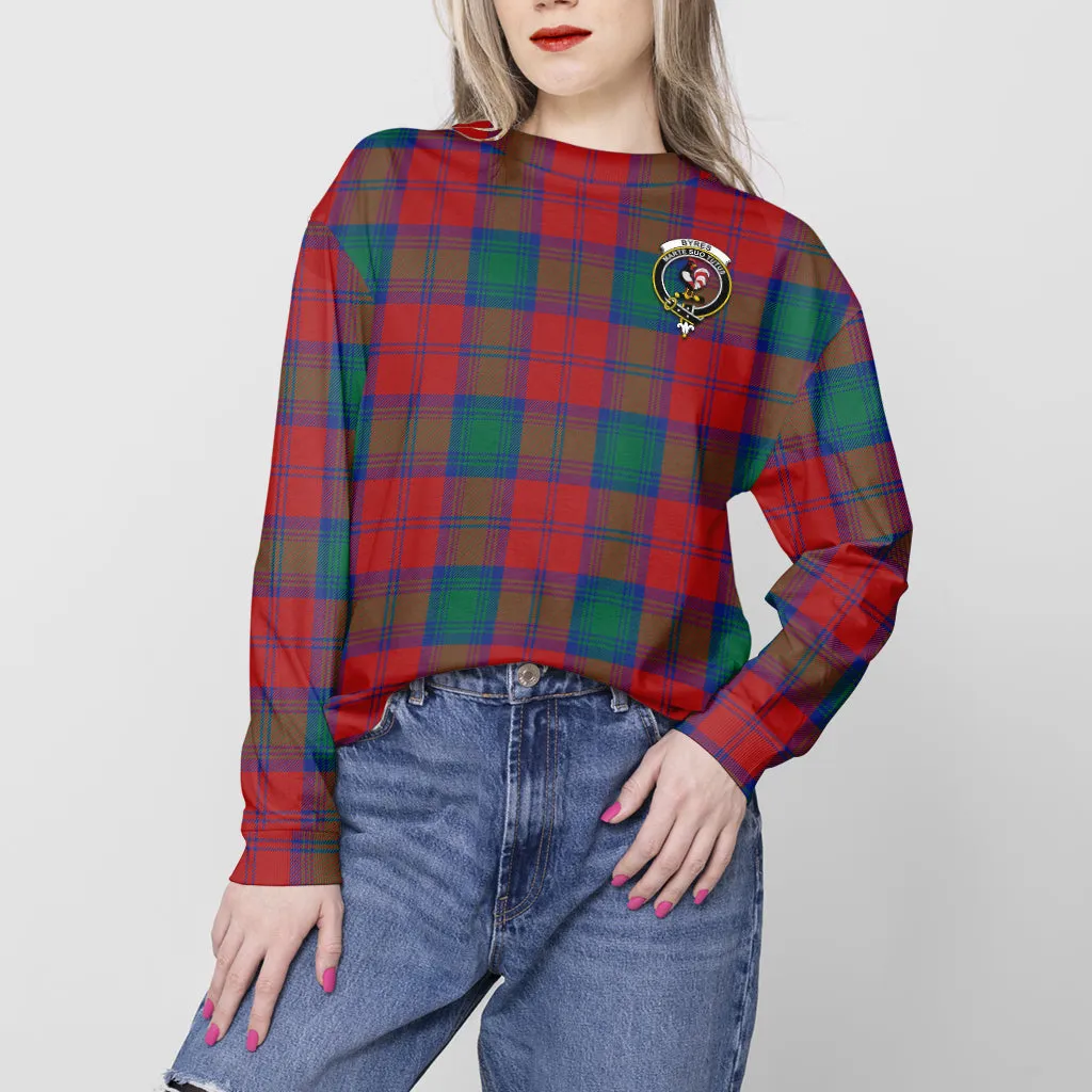 Byres (Byses) Tartan Sweatshirt with Family Crest