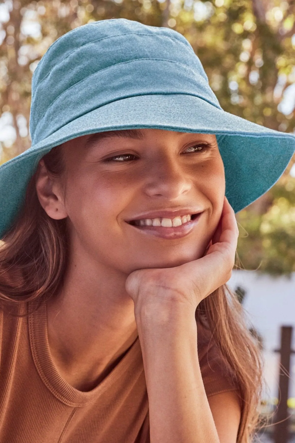 Cancer Council Ladies Golf Hat - Denim Blue