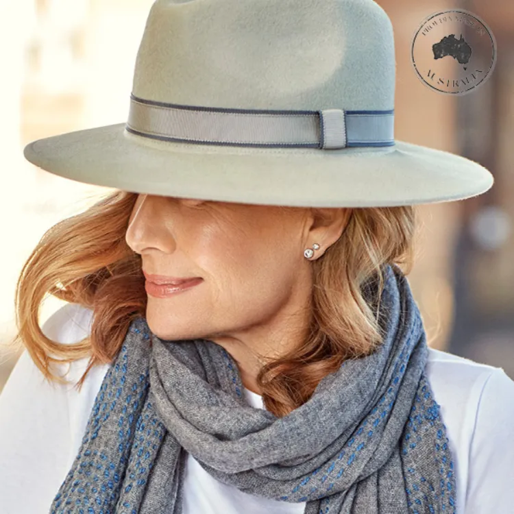 Canopy Bay by Deborah Hutton Croydon Felt Fedora - Stone