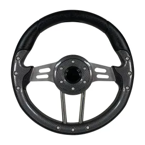 Carbon Fiber GTA3 Golf Cart Steering Wheel