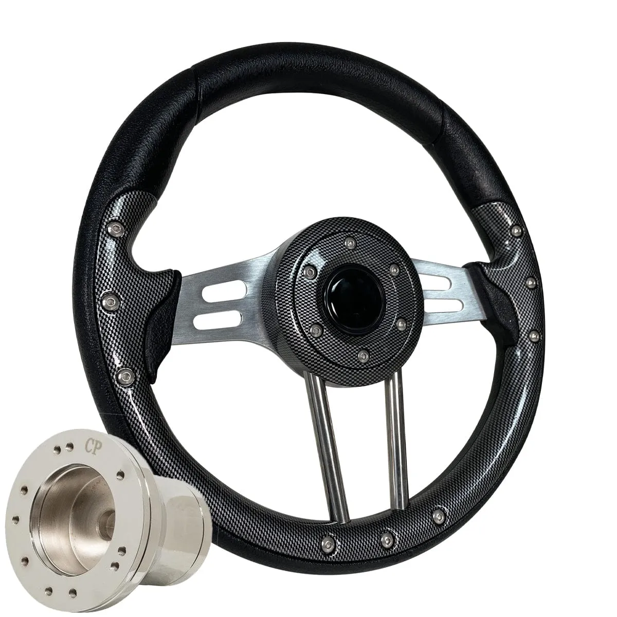 Carbon Fiber GTA3 Golf Cart Steering Wheel