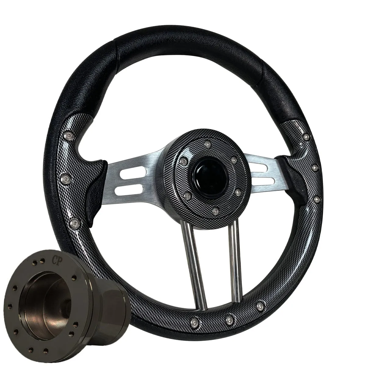 Carbon Fiber GTA3 Golf Cart Steering Wheel