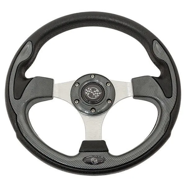 Carbon Fiber Rally Golf Cart Steering Wheel - 12.5"