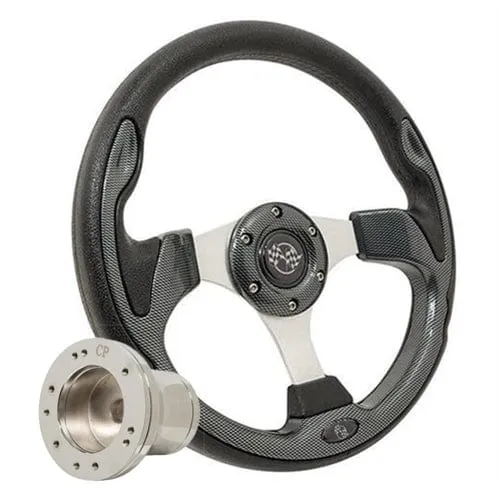 Carbon Fiber Rally Golf Cart Steering Wheel - 12.5"