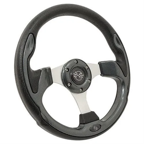 Carbon Fiber Rally Golf Cart Steering Wheel - 12.5"