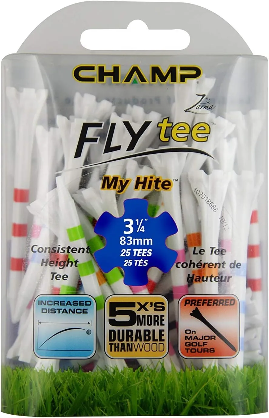 Champ Fly Tees 3.25" Plastic Golf Tees