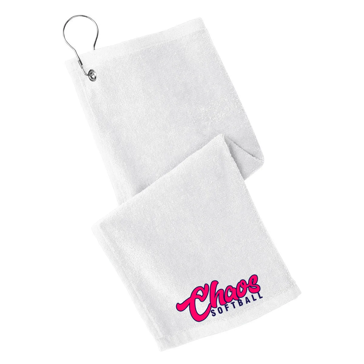 Chaos - Grommeted Towel with Chaos Softball (DopeDtyle Font) - White (PT400)