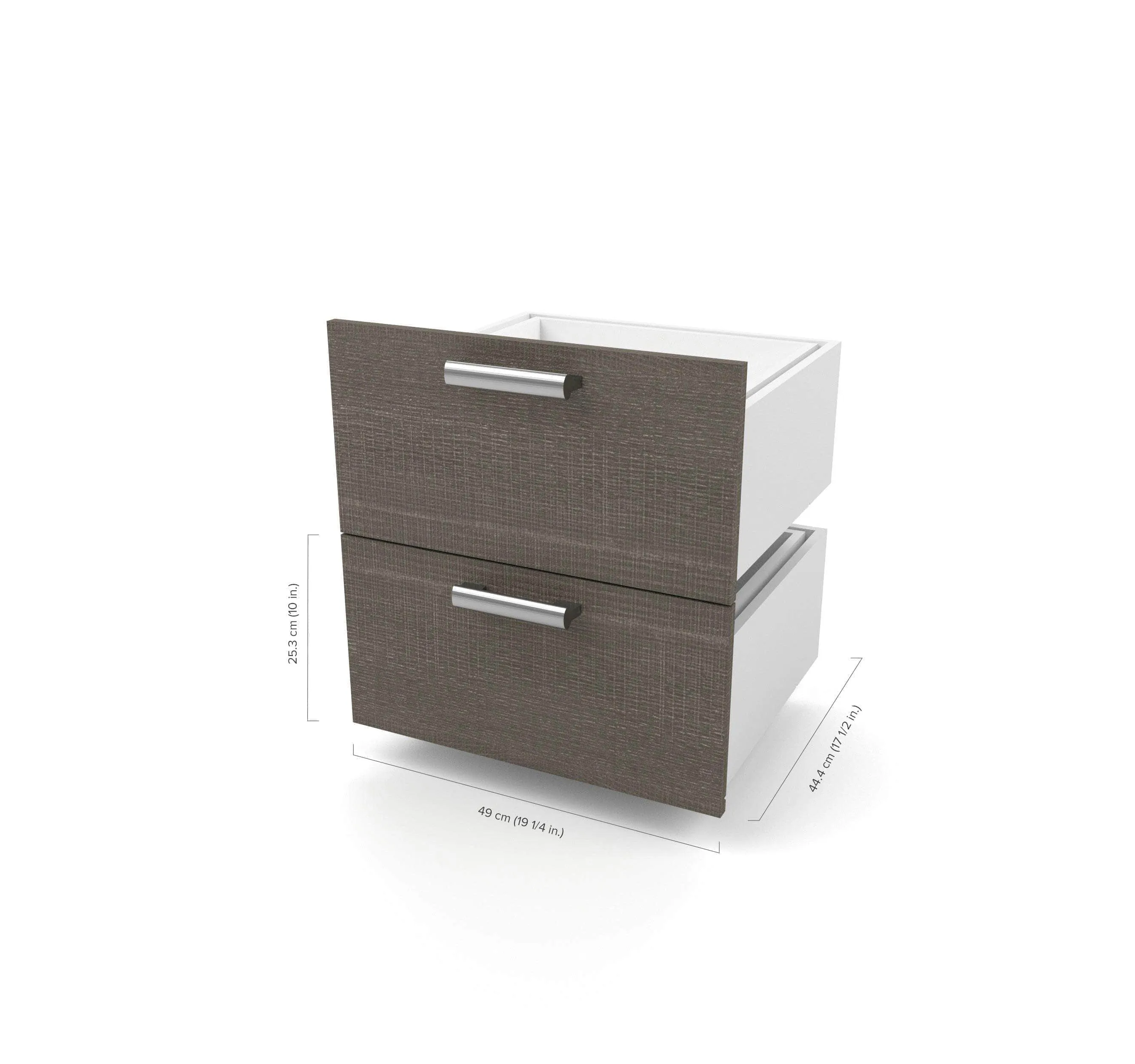 Cielo Full Murphy Wall Bed and 2 Storage Cabinets with Drawers (98W) - Available in 2 Colours