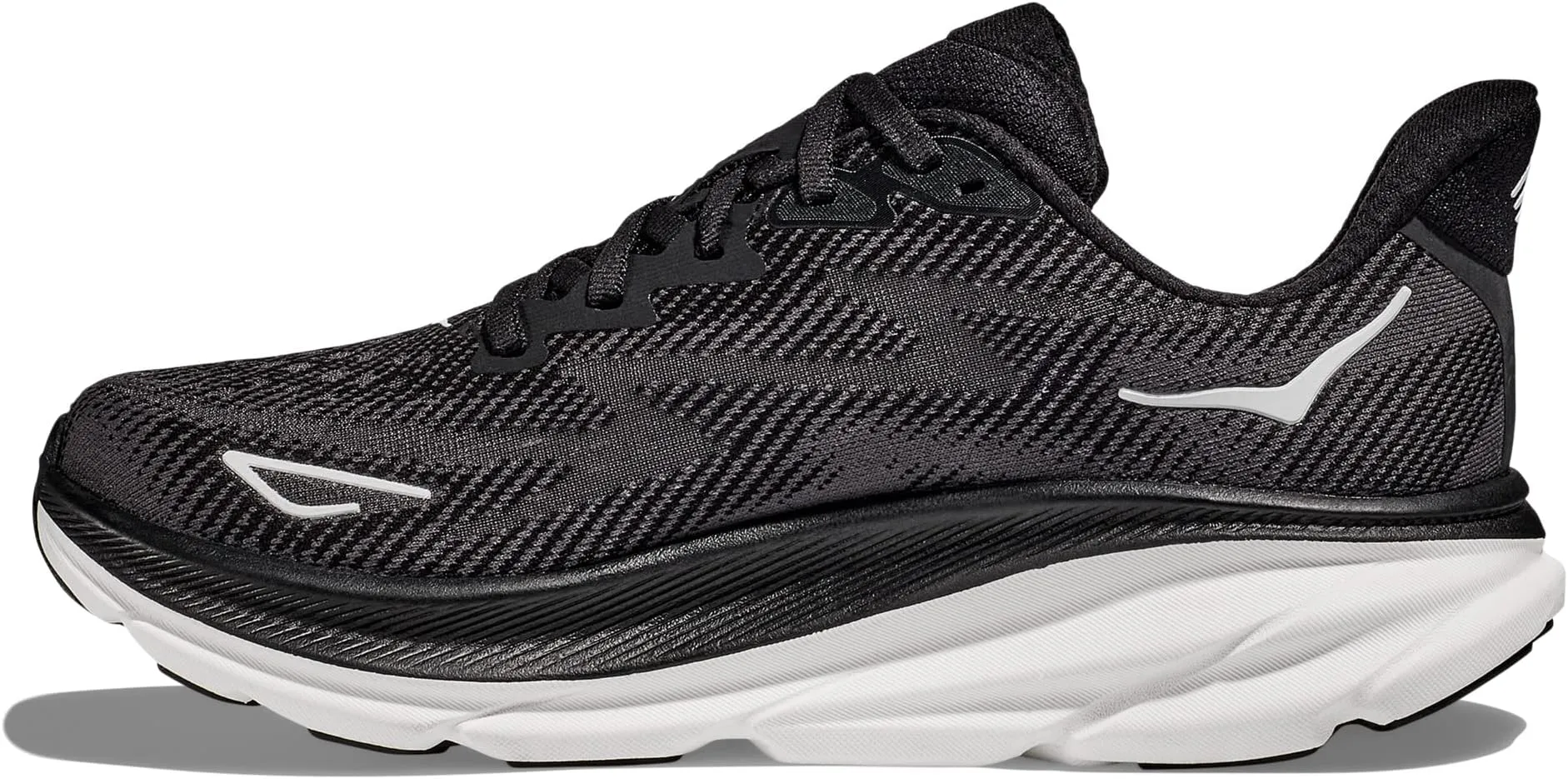 Clifton 9 Hoka Sneakers, Black/White