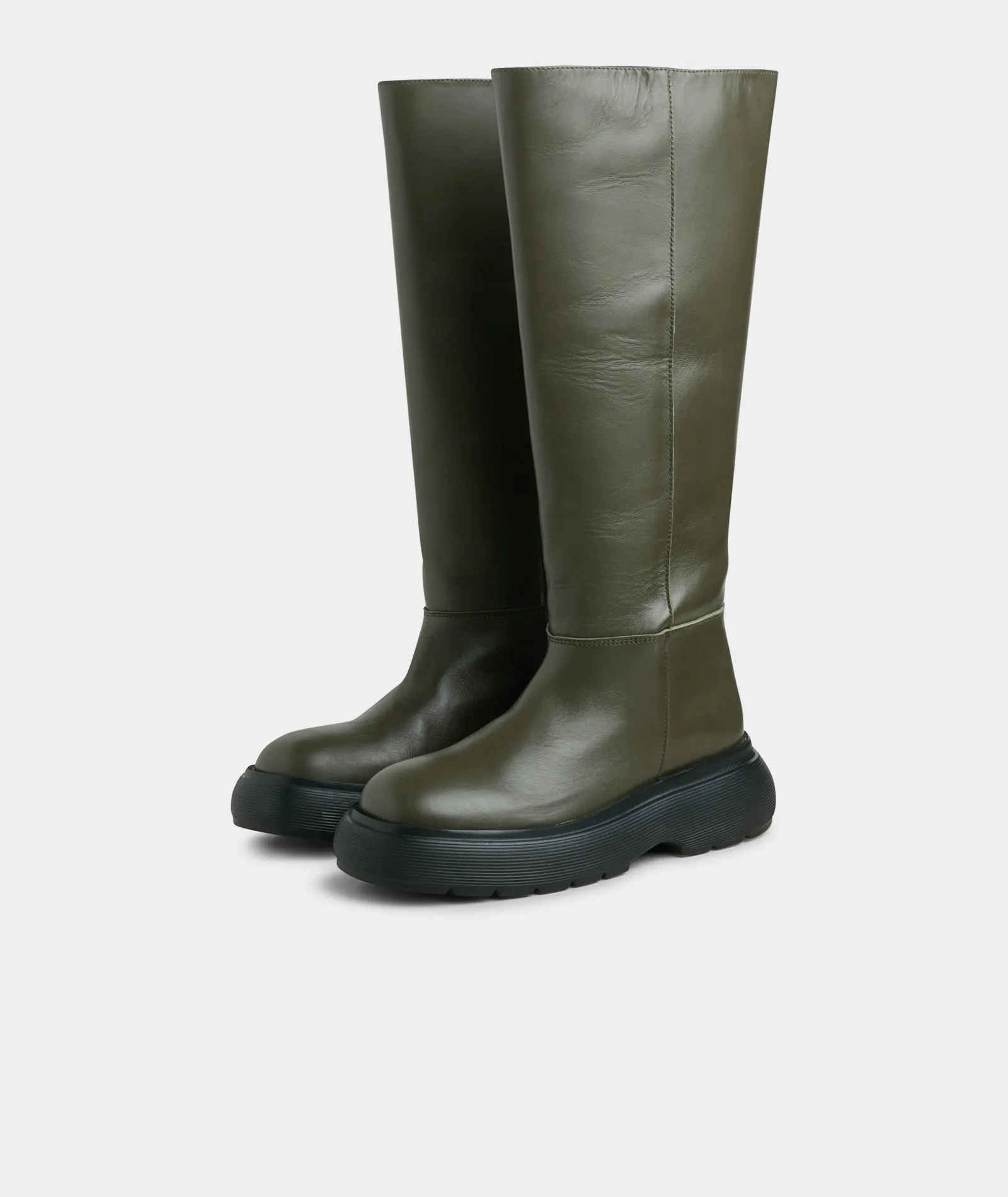 Cloud High Boot - Army Leather