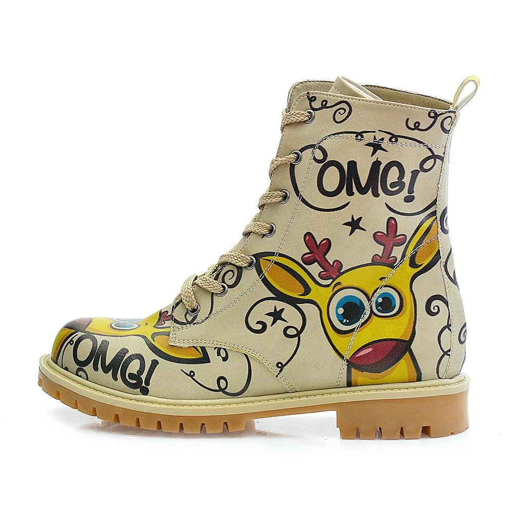 Confused Giraffe Long Boots TMB1029