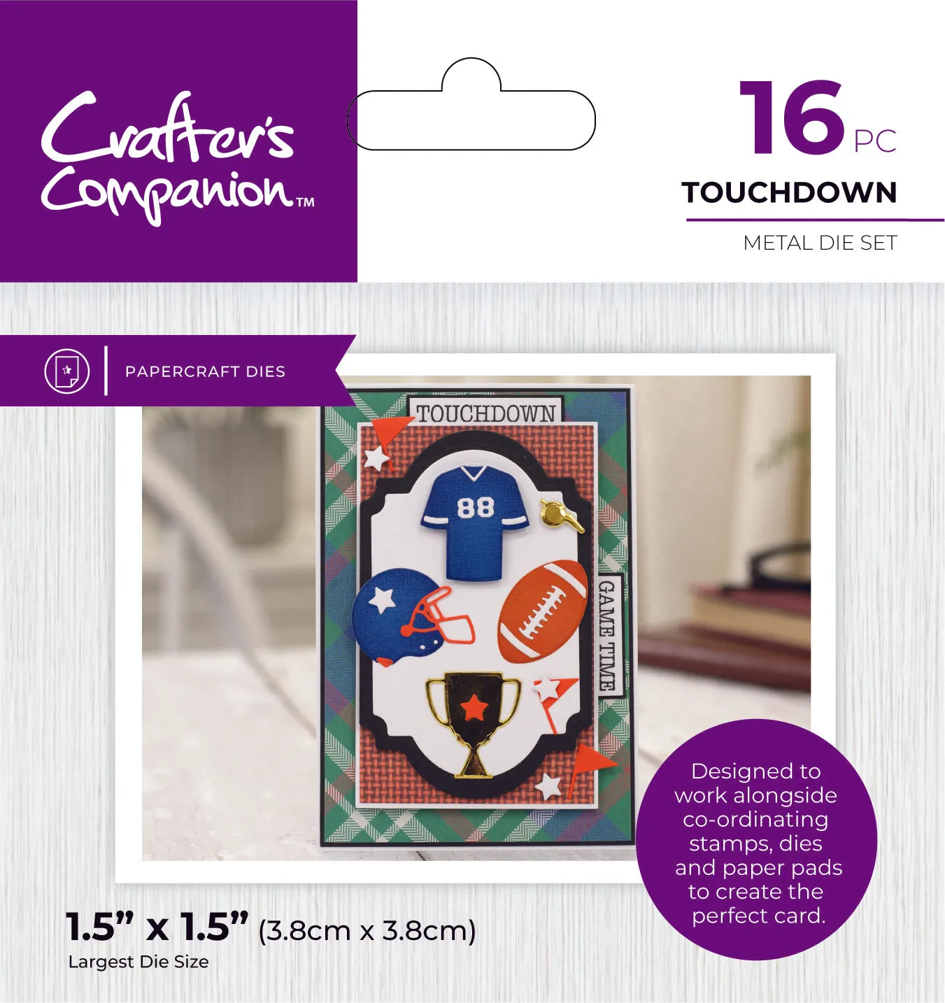 Crafter's Companion Modern Man Metal Die - Touchdown