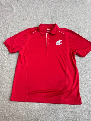 Crimson Polo with White Coug Logo