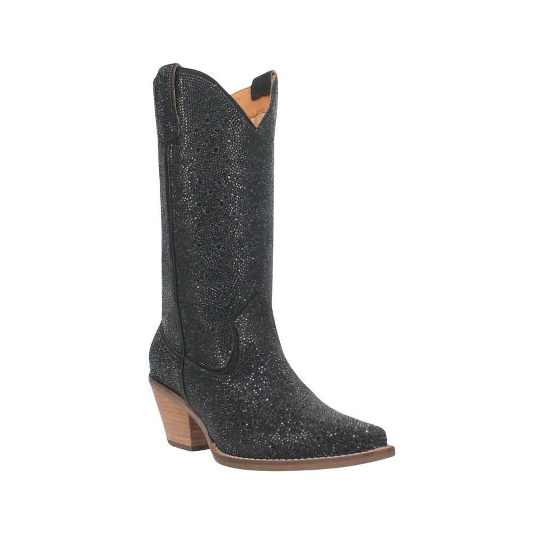 Dan Post Women's Dingo Silver Dollar Rhinestone Black Boot