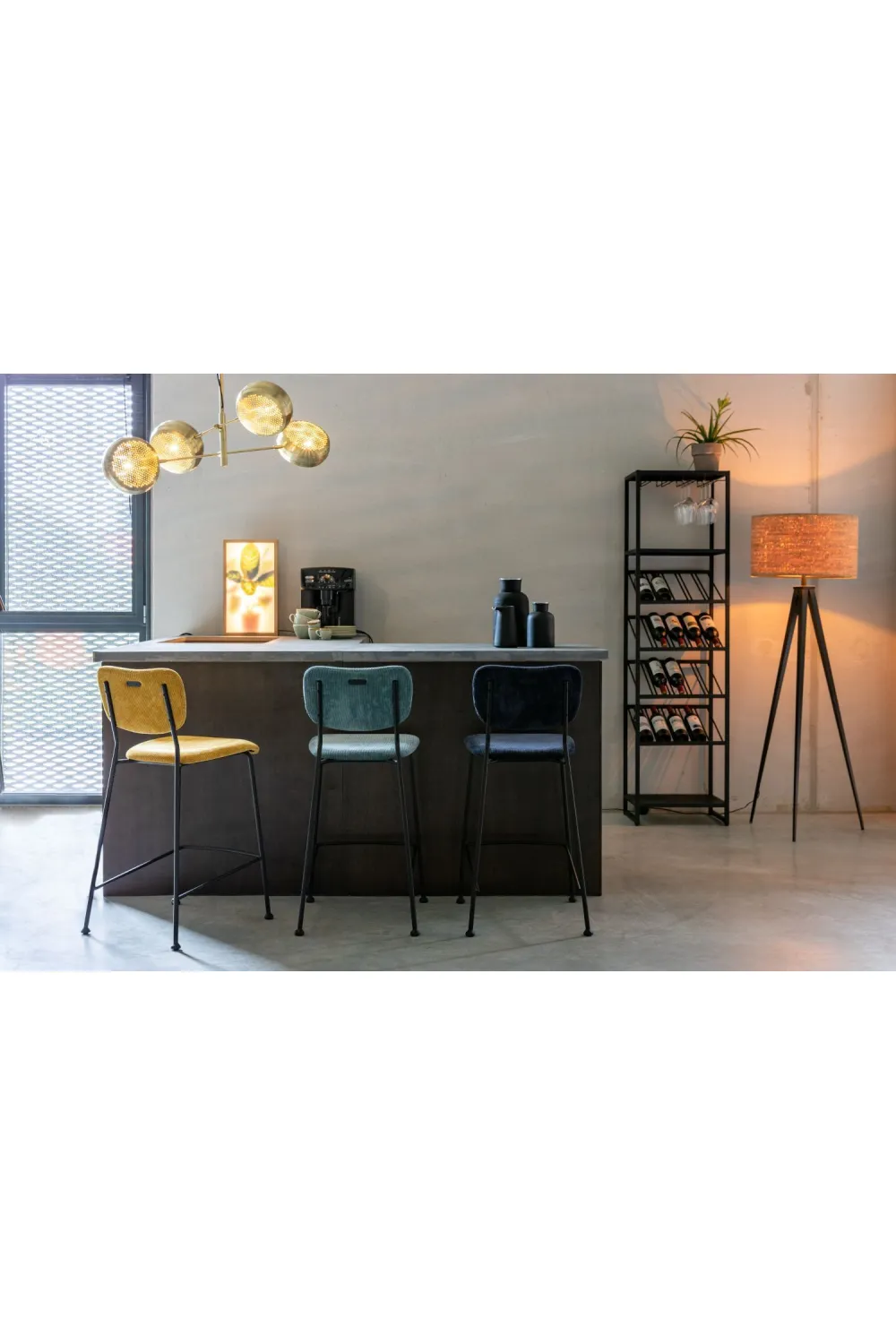 Dark Blue Counter Stools (2) | Zuiver Benson