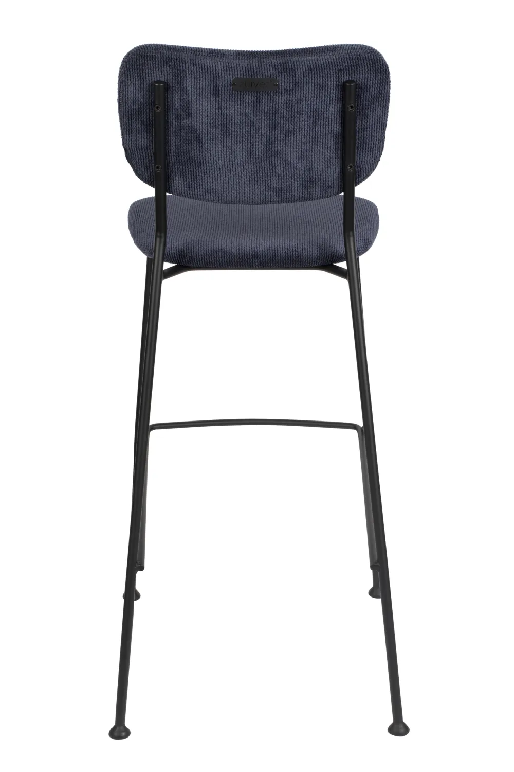 Dark Blue Upholstered Barstools (2) | Zuiver Benson