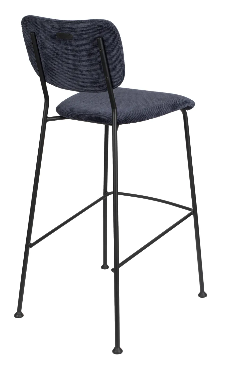 Dark Blue Upholstered Barstools (2) | Zuiver Benson