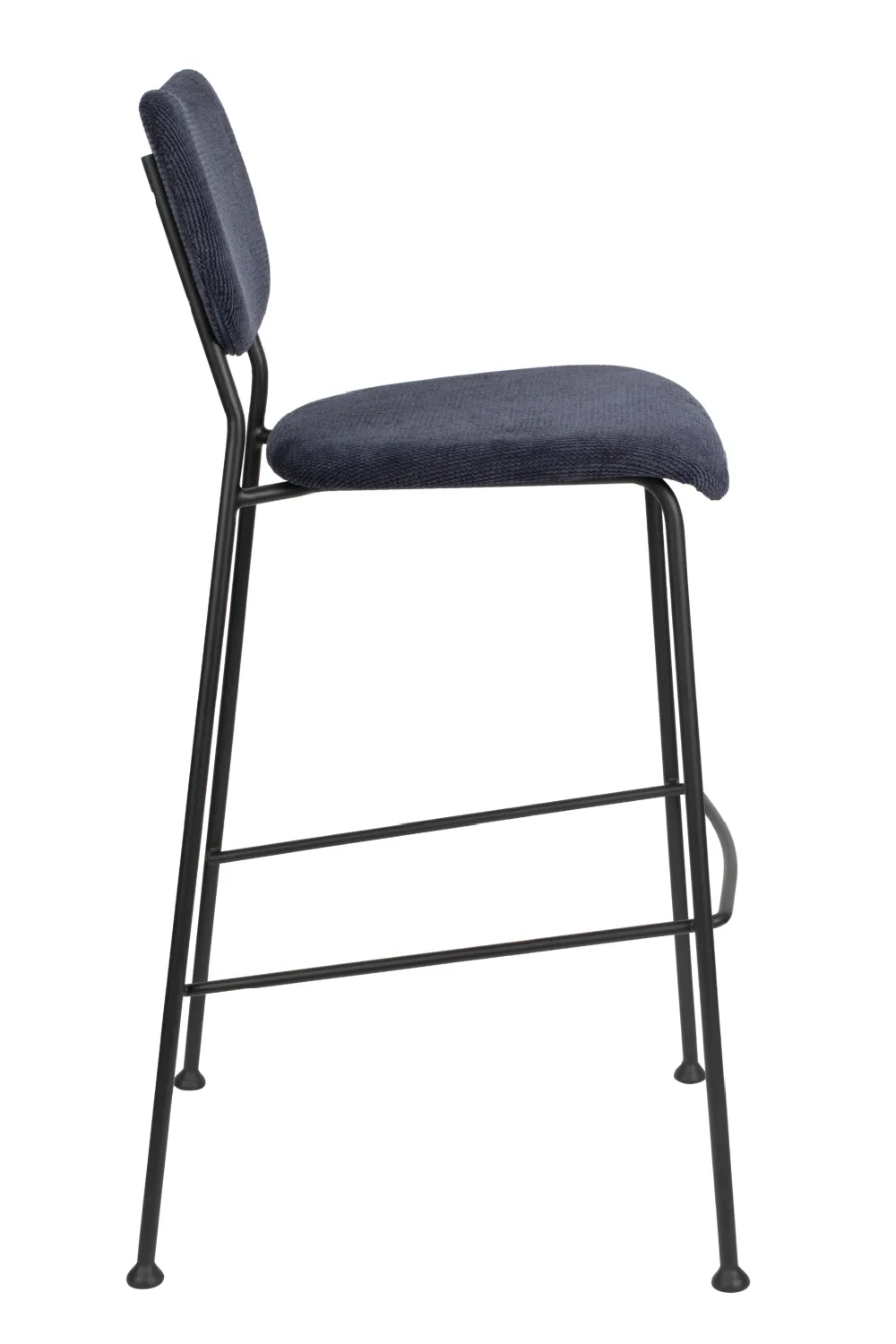 Dark Blue Upholstered Barstools (2) | Zuiver Benson