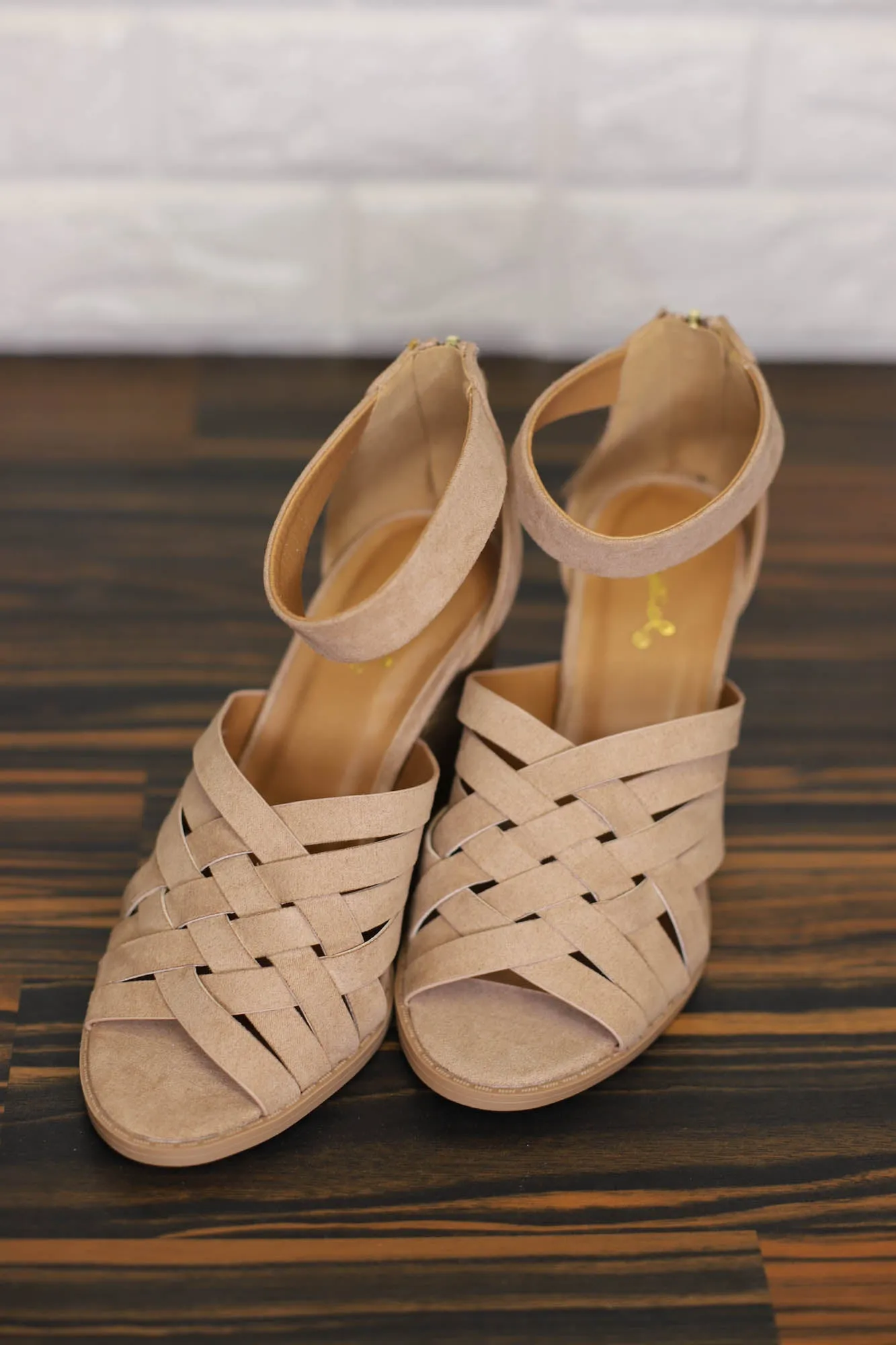 Day Off Strappy Heel: Warm Taupe