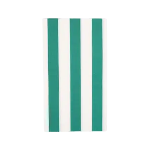 Emerald Green Cabana Stripe Party Napkins x 20