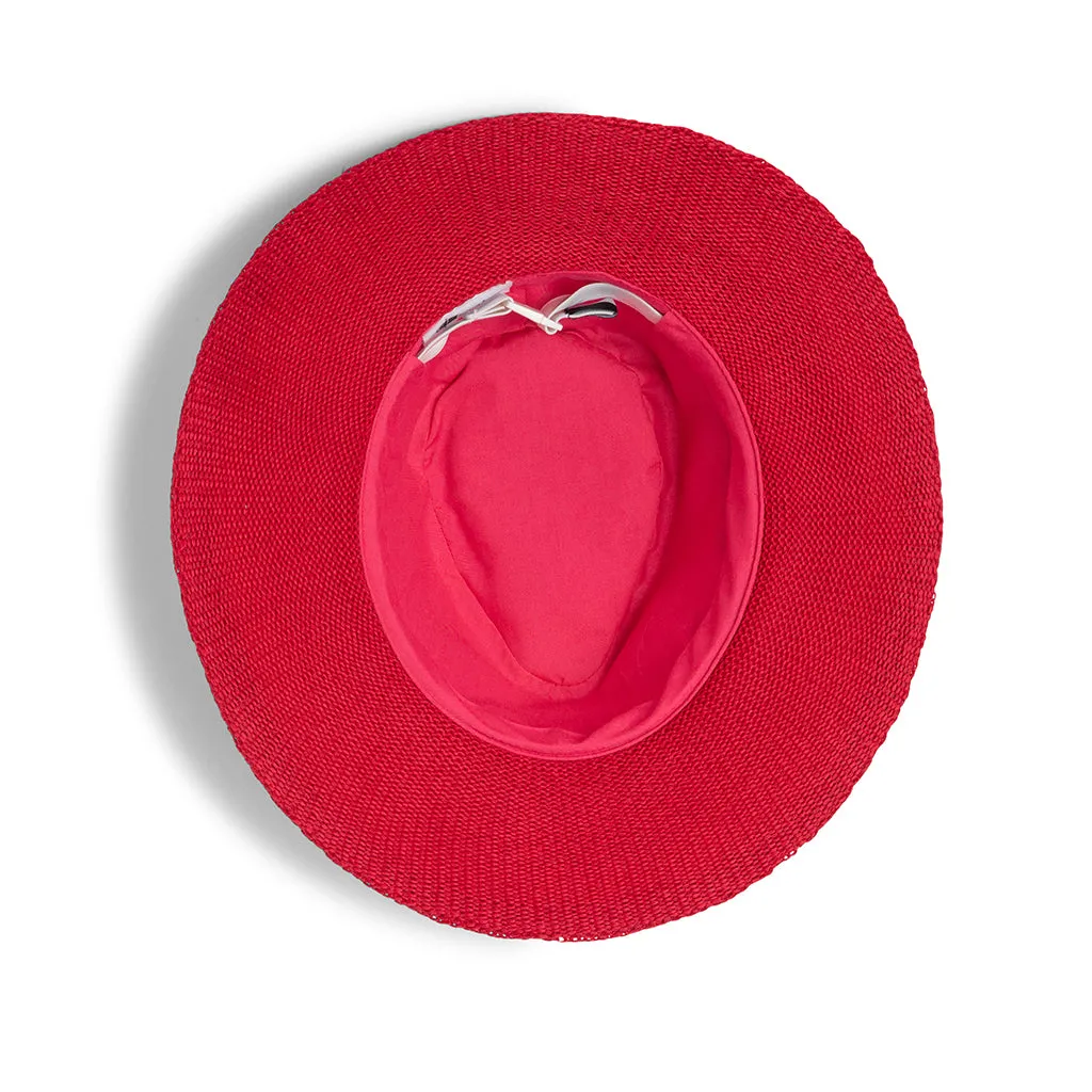 Evoke Aston Fedora - Mixed Red/Red