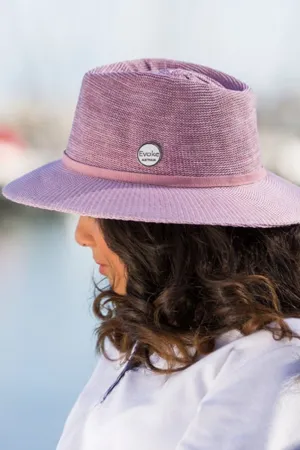 Evoke Aston Fedora - Old Rose/Pink