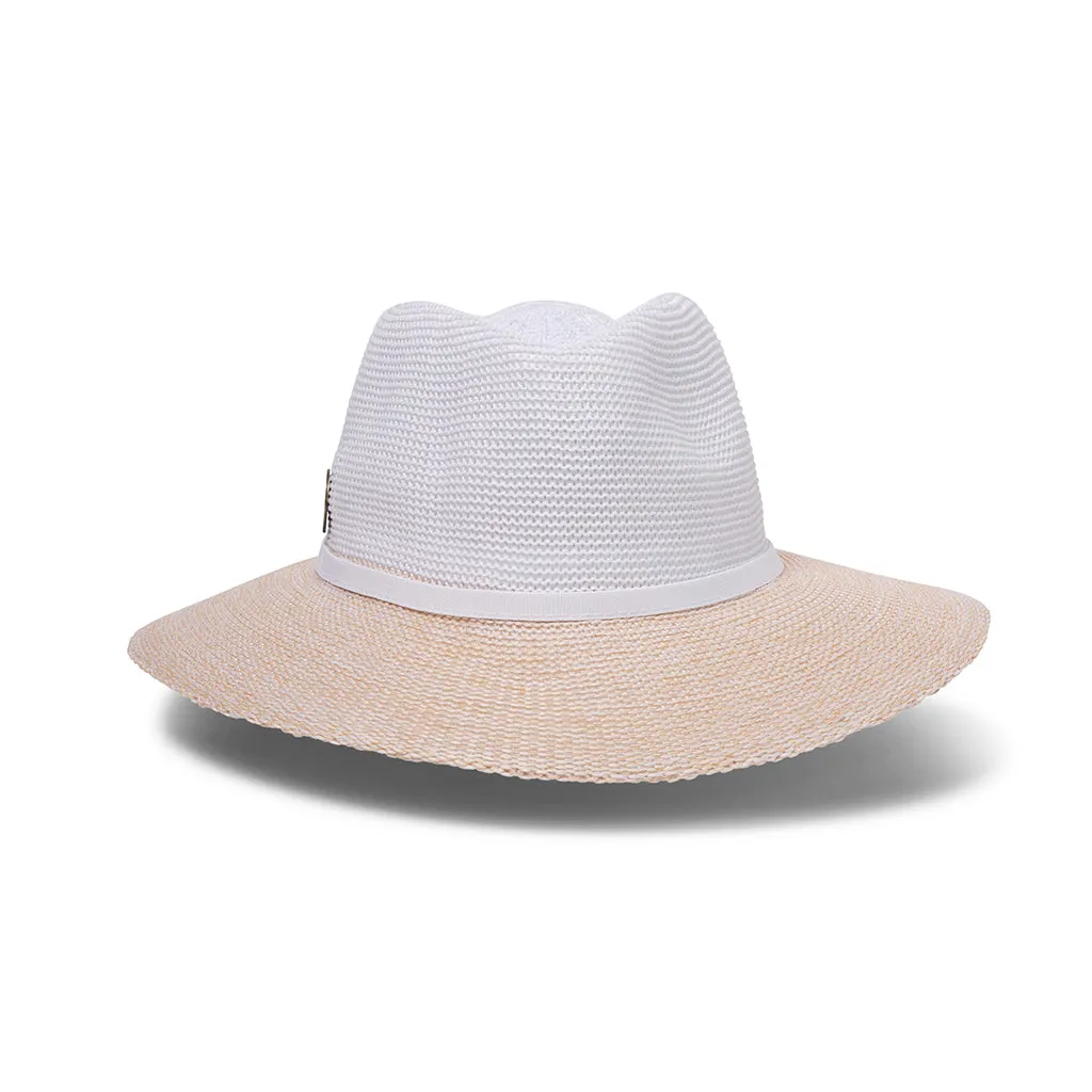 Evoke Aston Fedora - Wheat/White