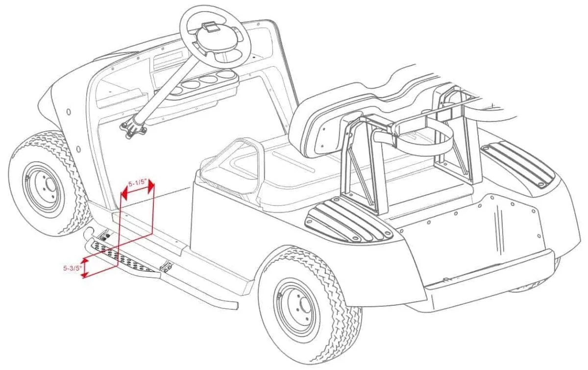 EZGO TXT/ PDS Golf Cart Nerf Bars / Running Boards (set of 2)