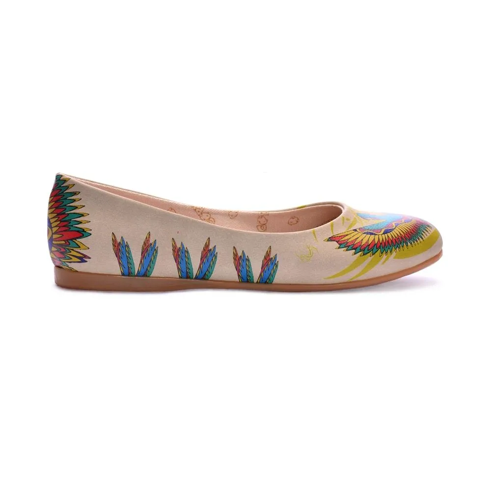 Flamboyant Parrot Ballerinas Shoes 1072