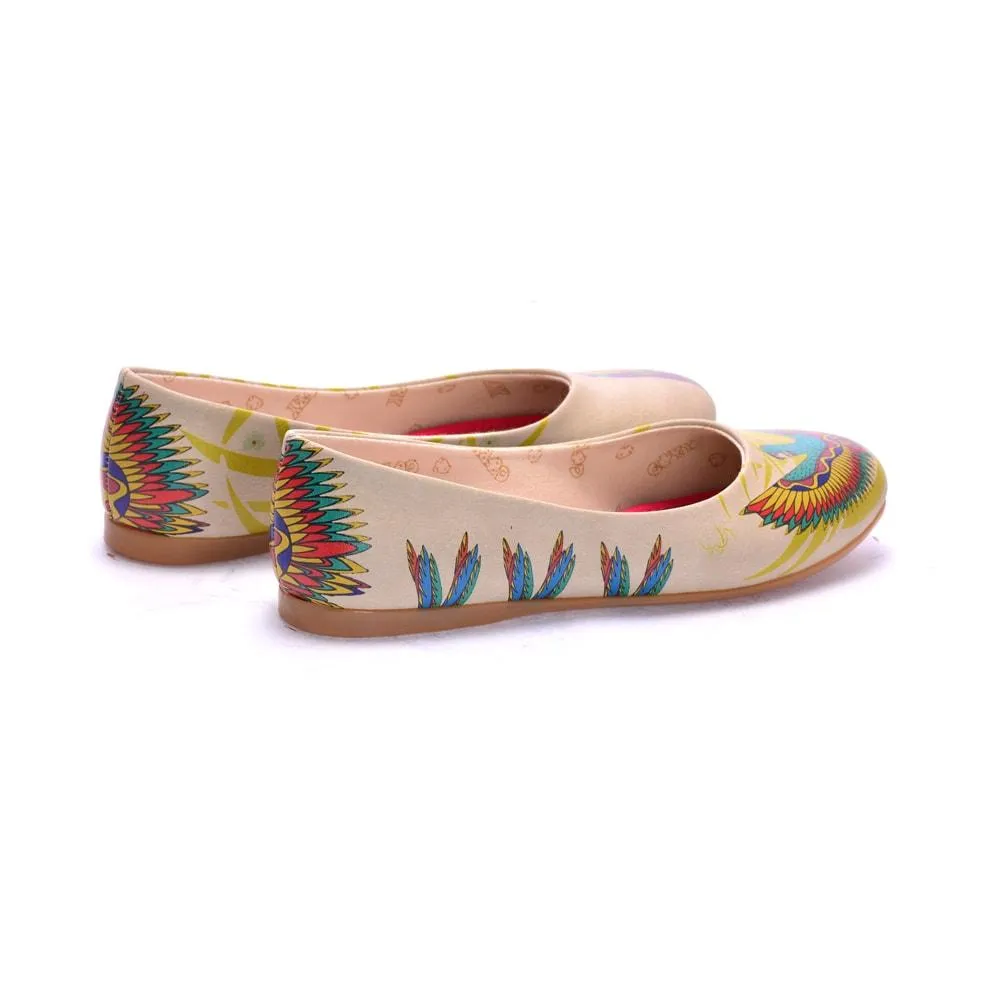 Flamboyant Parrot Ballerinas Shoes 1072