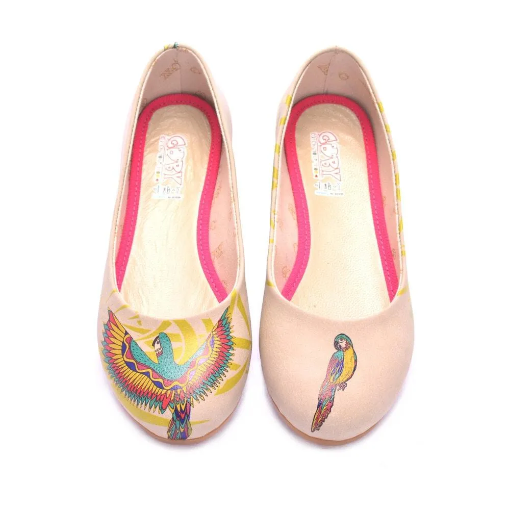 Flamboyant Parrot Ballerinas Shoes 1072