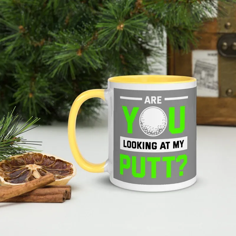 Funny Golf Mug, Novelty Golfer Mug-  you looking at my putt mug,Gifts for Golfers, Golf Gifts for Men