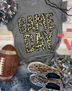 Game Day Leopard Print Tee