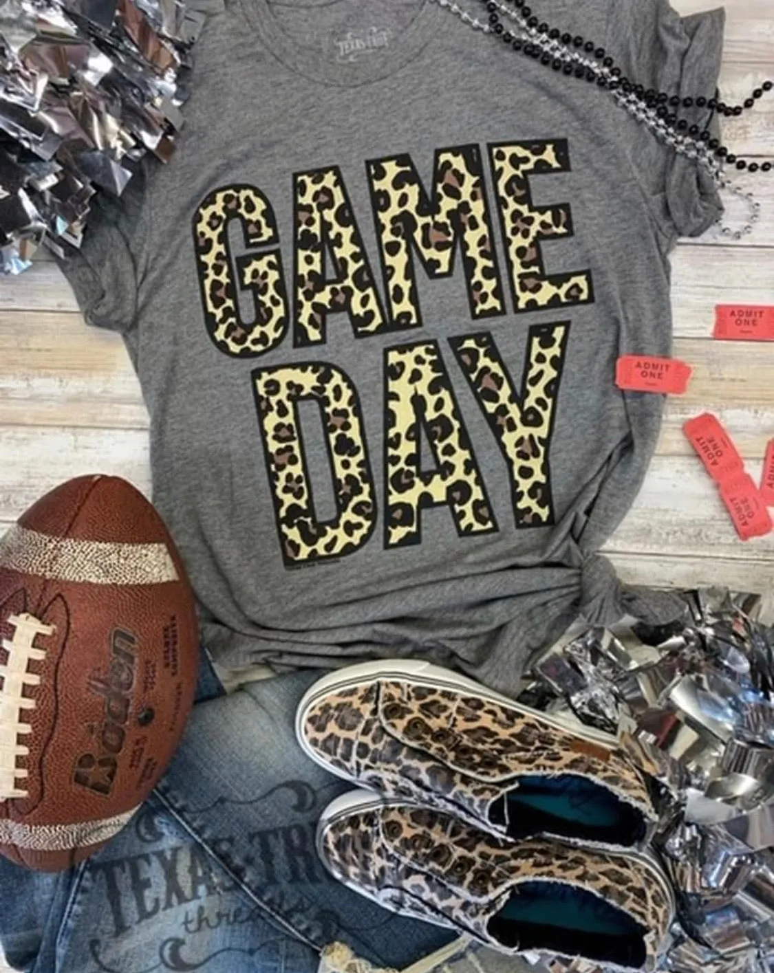 Game Day Leopard Print Tee