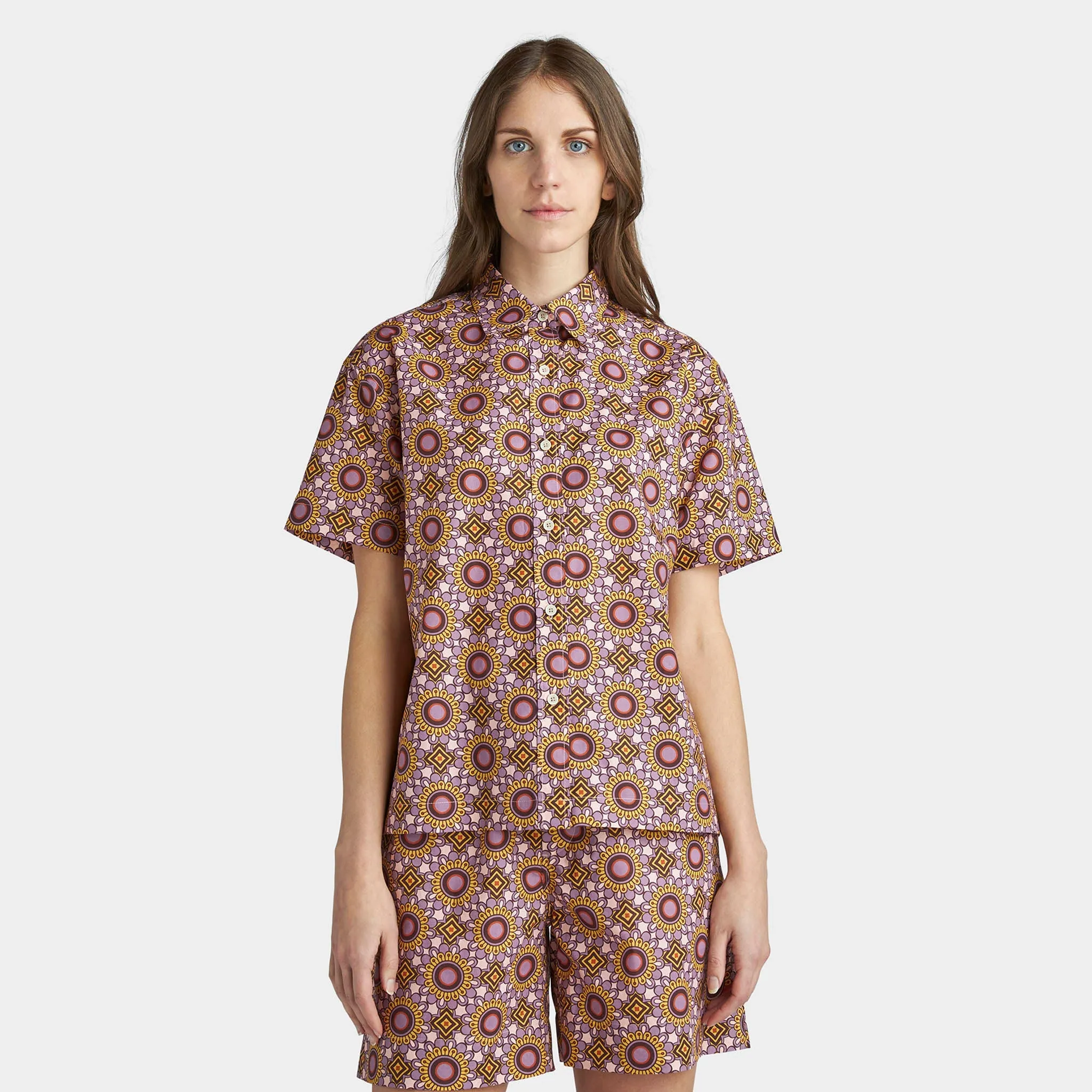 Geo Floral Print Shirt