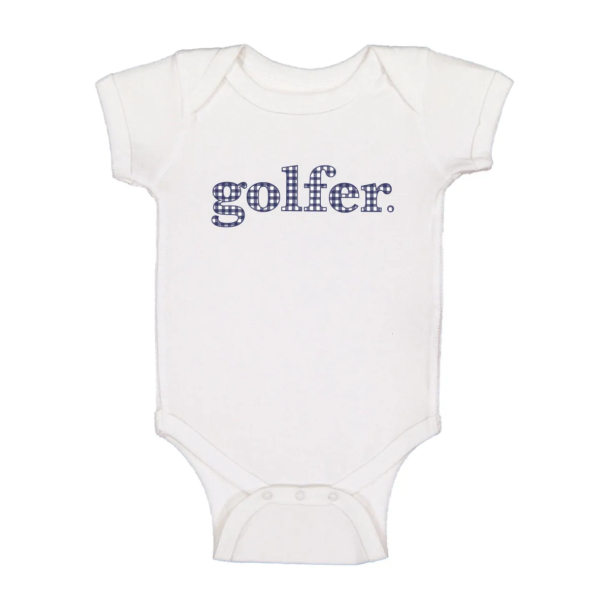 Gingham "Golfer" Onezee (Navy Print)