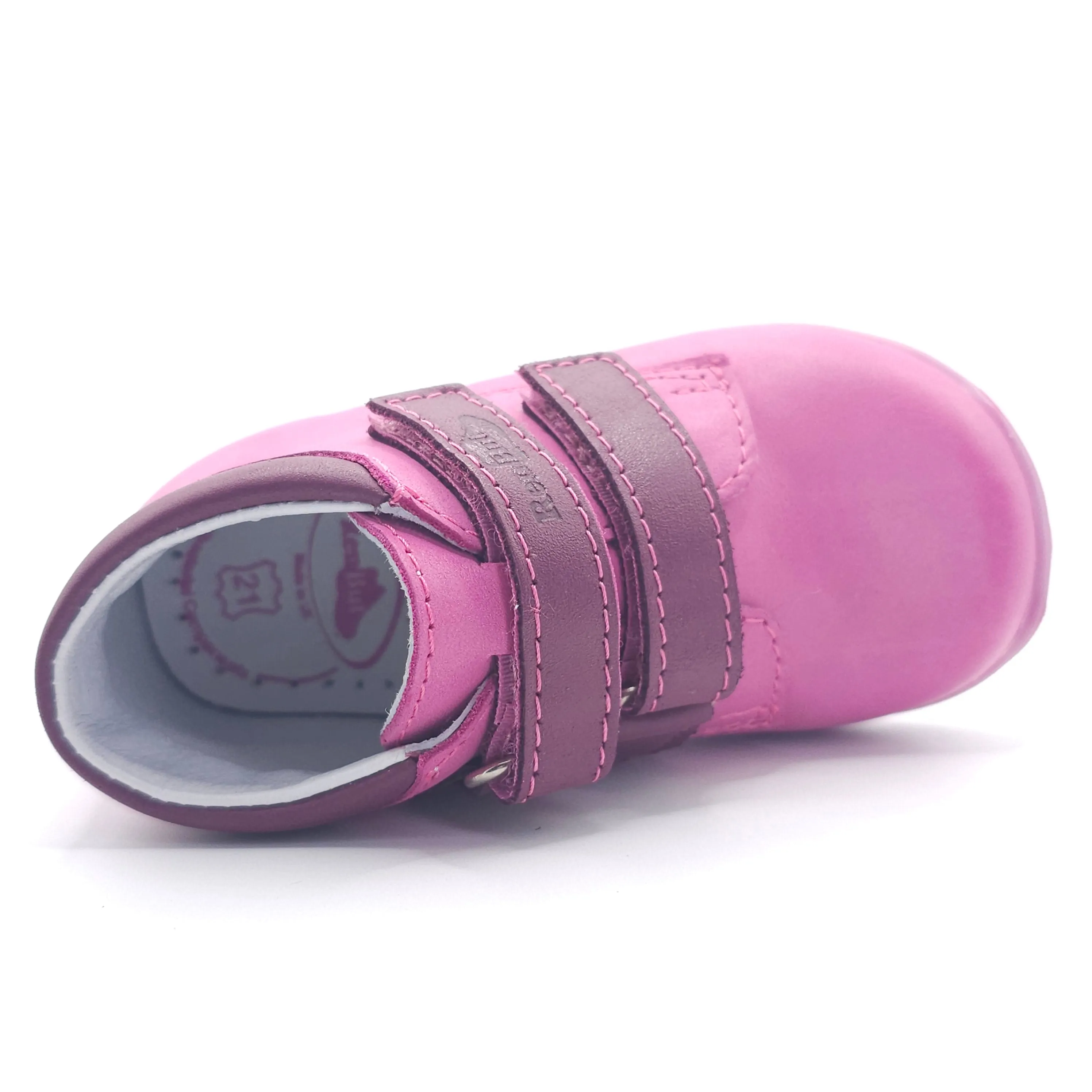 Girls Double Velcro Shoe In Pink