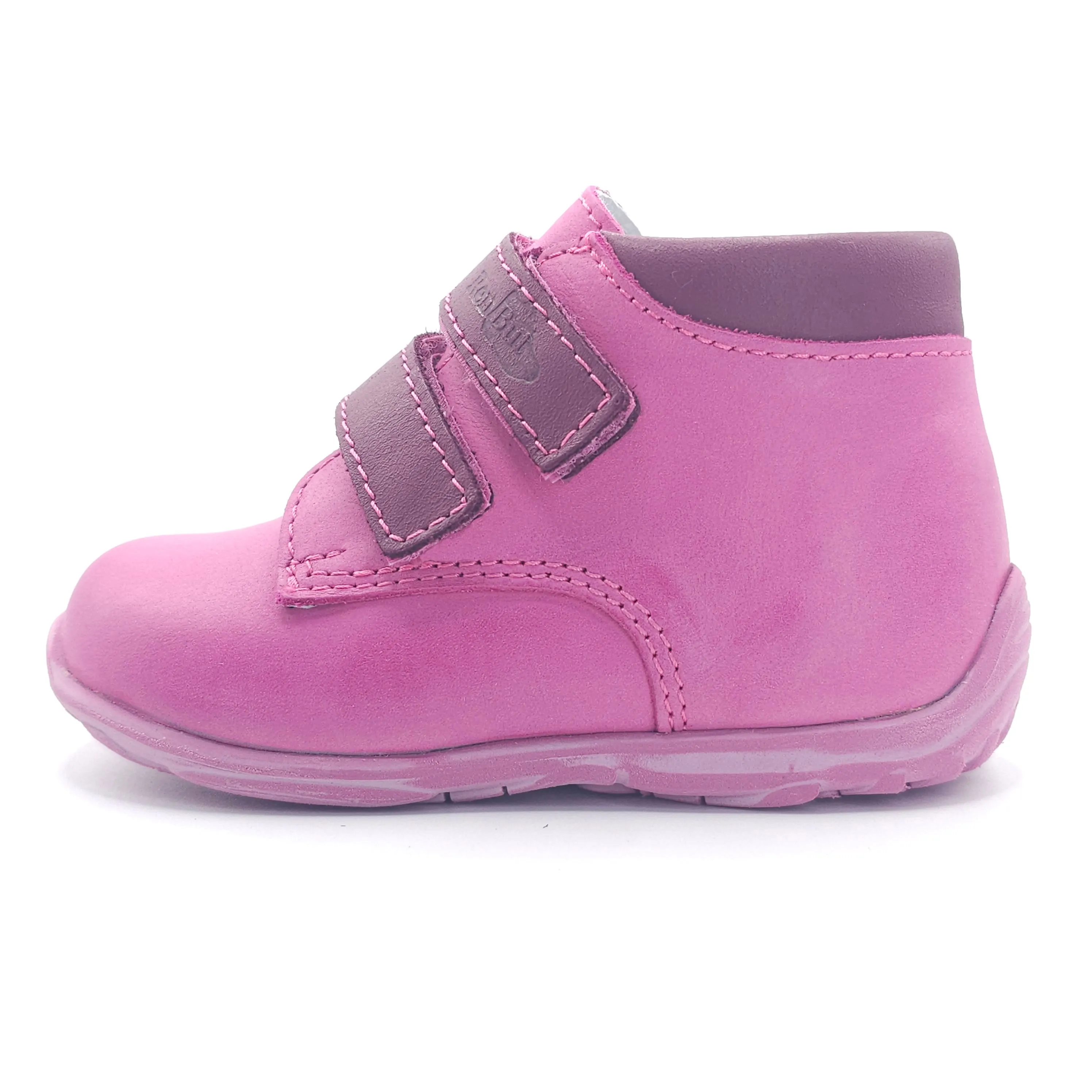 Girls Double Velcro Shoe In Pink