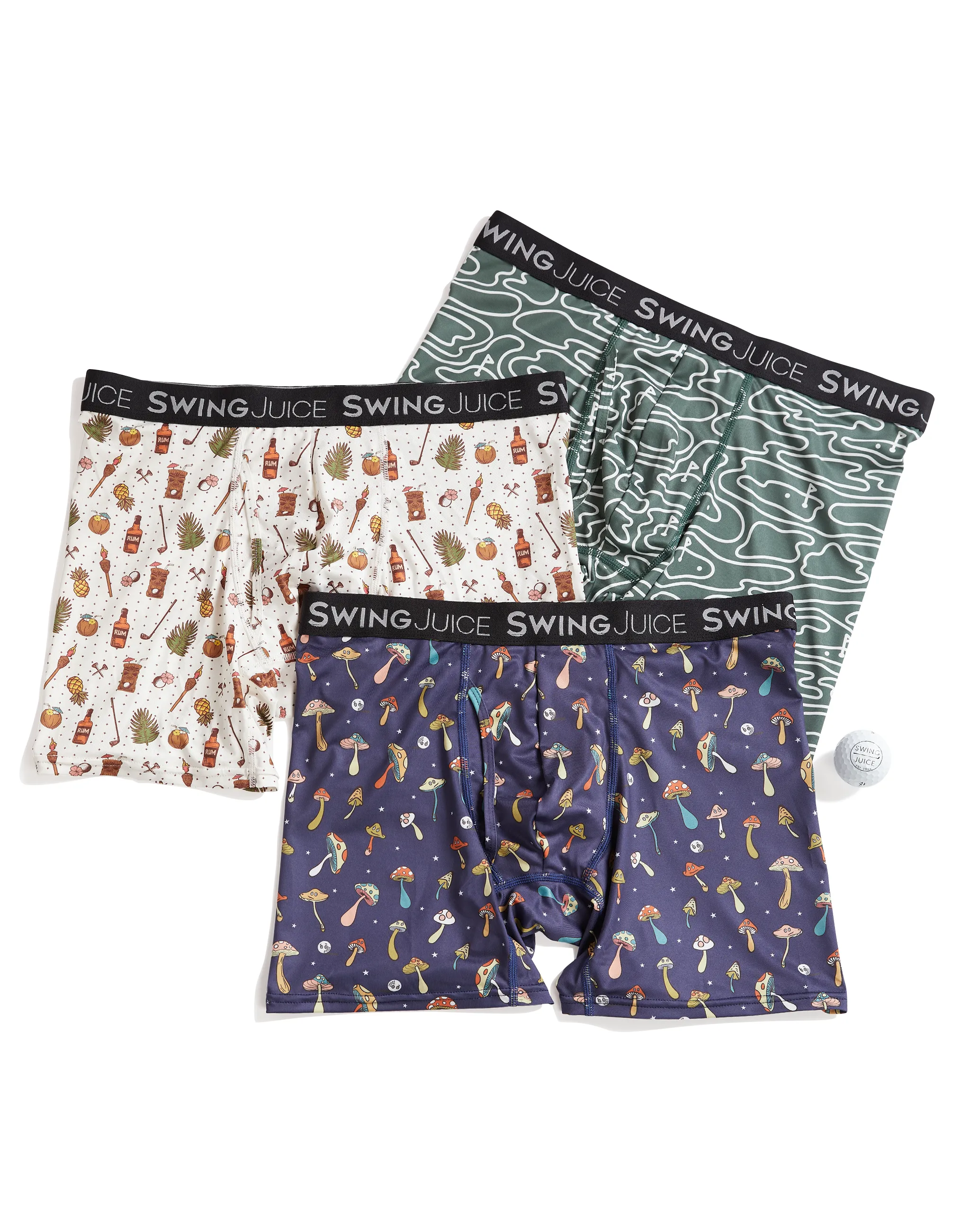 Golf 6" Boxer Brief 3-Pack Fashion