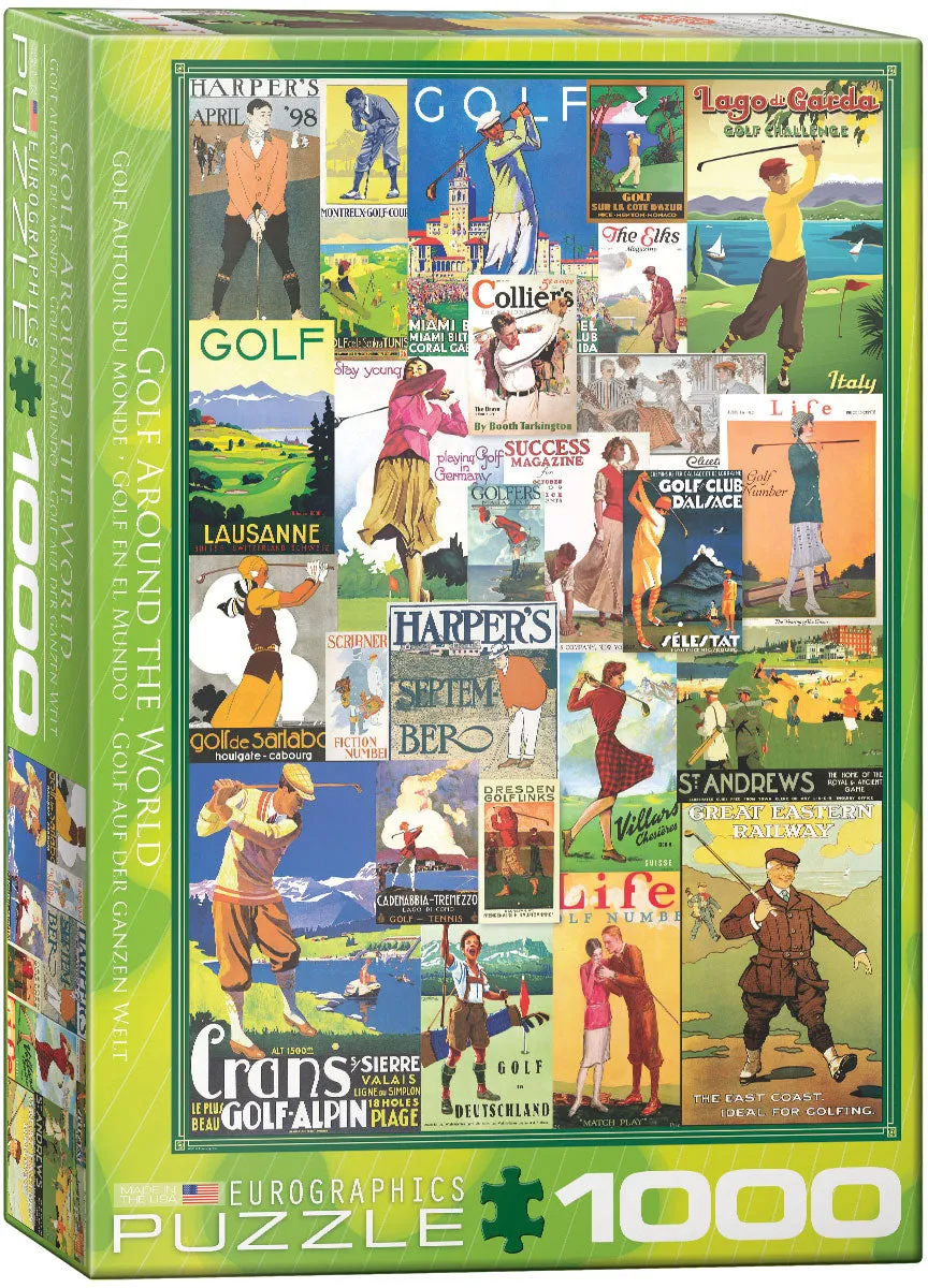 Golf Around the World 1000 Piece Puzzle - Quick Ship