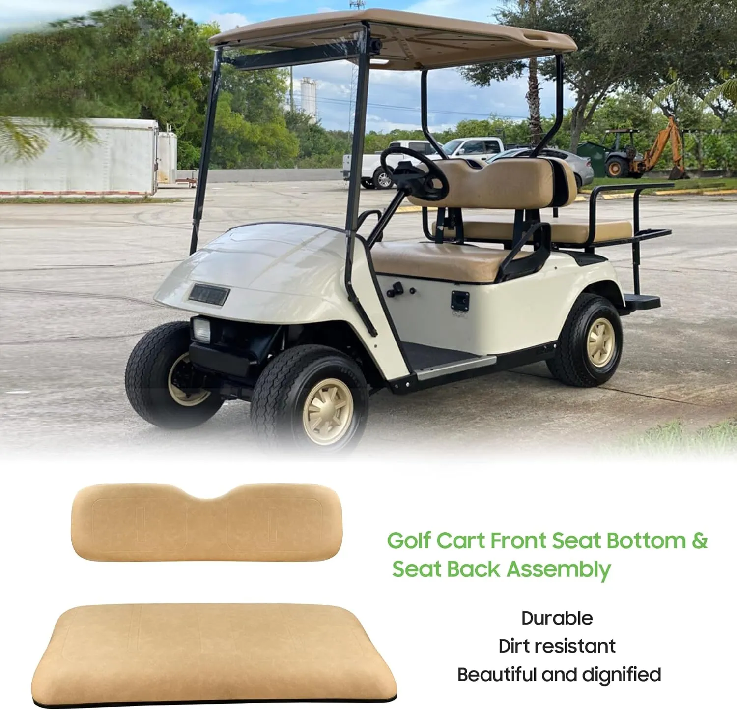 Golf Cart Front Seat and Backrest Factory Style Fits EZGO TXT - 10L0L