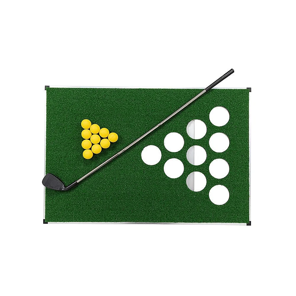 Golf Cornhole Game With Chipping Mats, Golf Balls, Putters