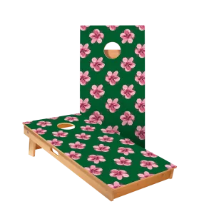 Golf Tournament Pink Azalea Star Cornhole Boards