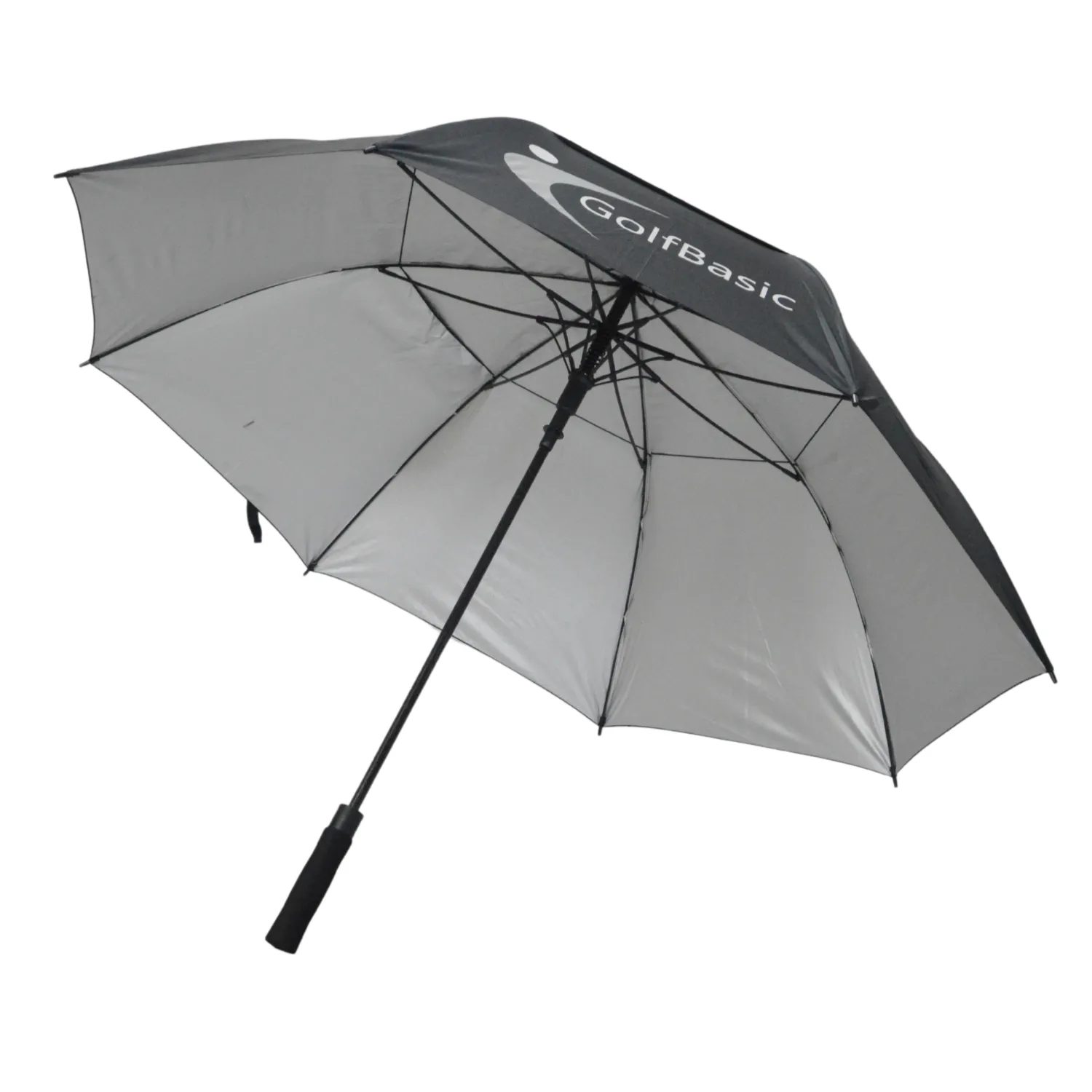 GolfBasic 60'' EP Coated Double Canopy Golf Umbrella (Black)