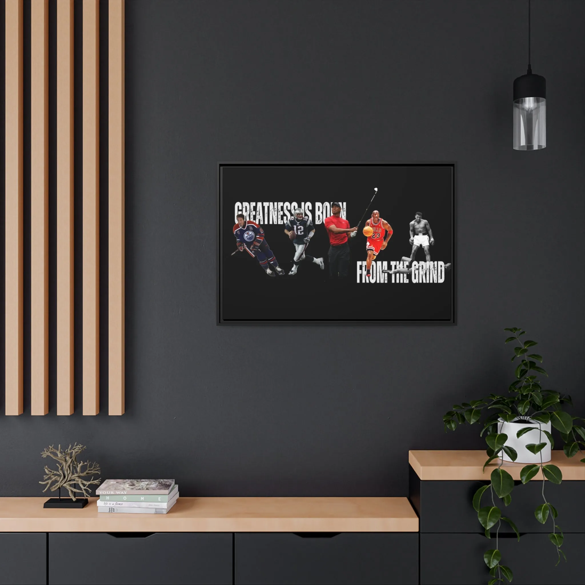 Greatness is Born from the Grind Canvas Poster