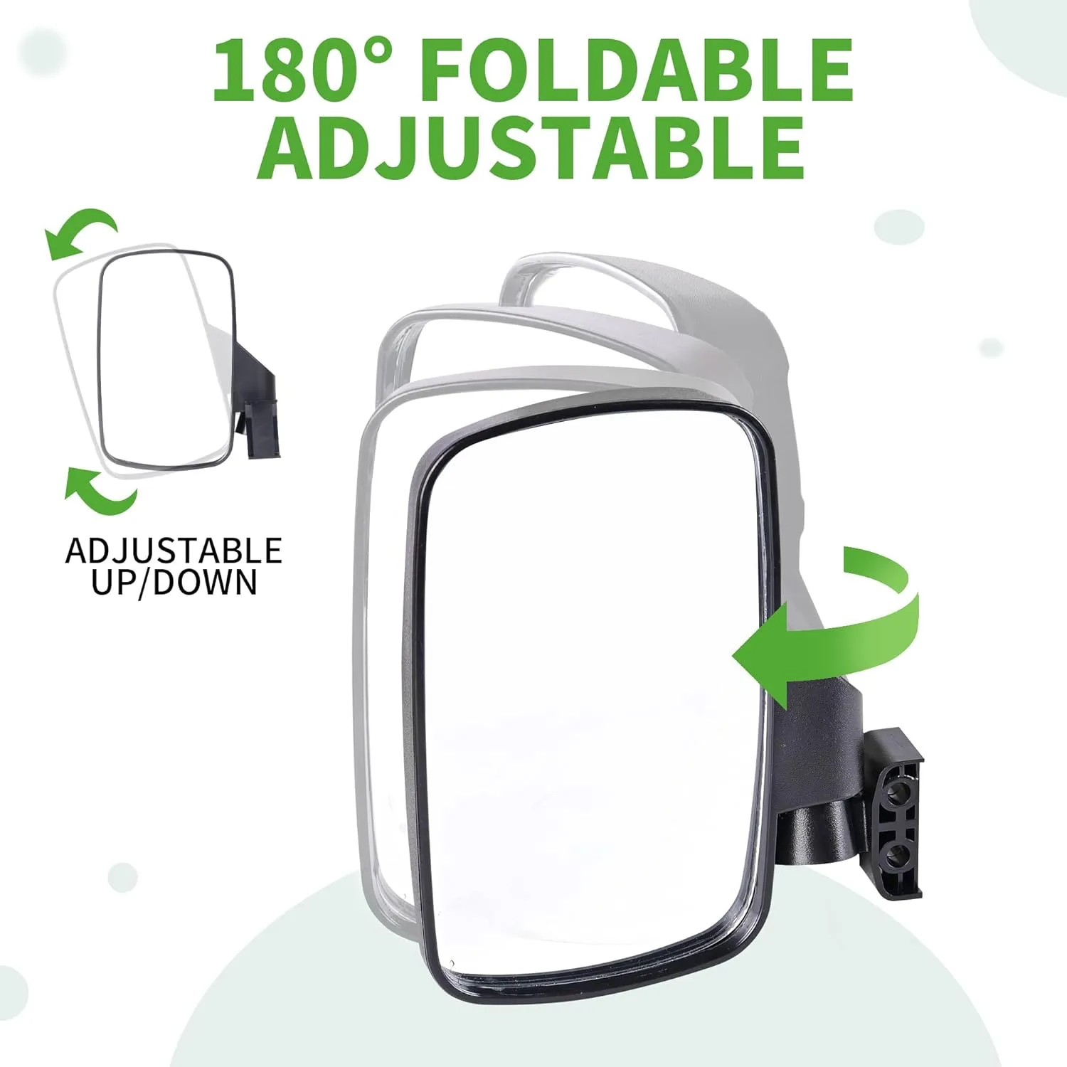 HD Shatterproof Golf Cart Side Mirror with Anti-Fog Film - 10L0L