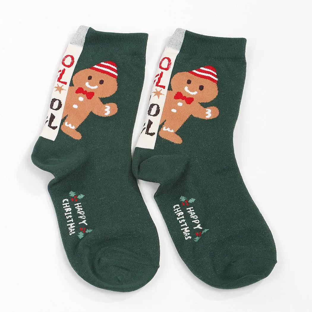 Holly Jolly Gingerbread Socks