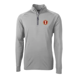 Indiana Hoosiers Cutter & Buck Adapt Eco Knit Stretch Recycled Grey 1/4 Zip Pullover